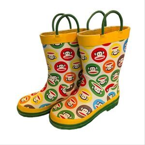 Paul‎ Frank Y2K yellow rubber boots size 11/12 youth